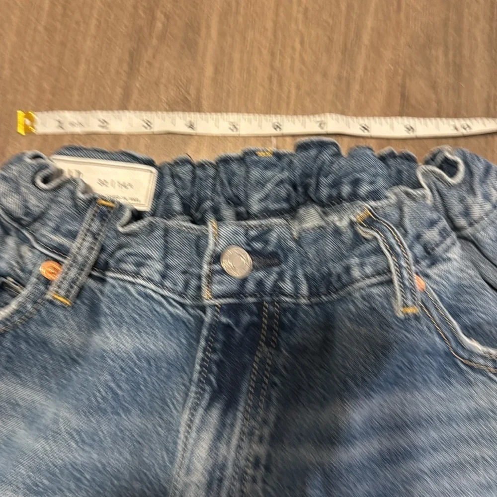 Gap Wide-Leg Blue Denim Jeans‎ Kids size 14 R  32 elastic gathered waist